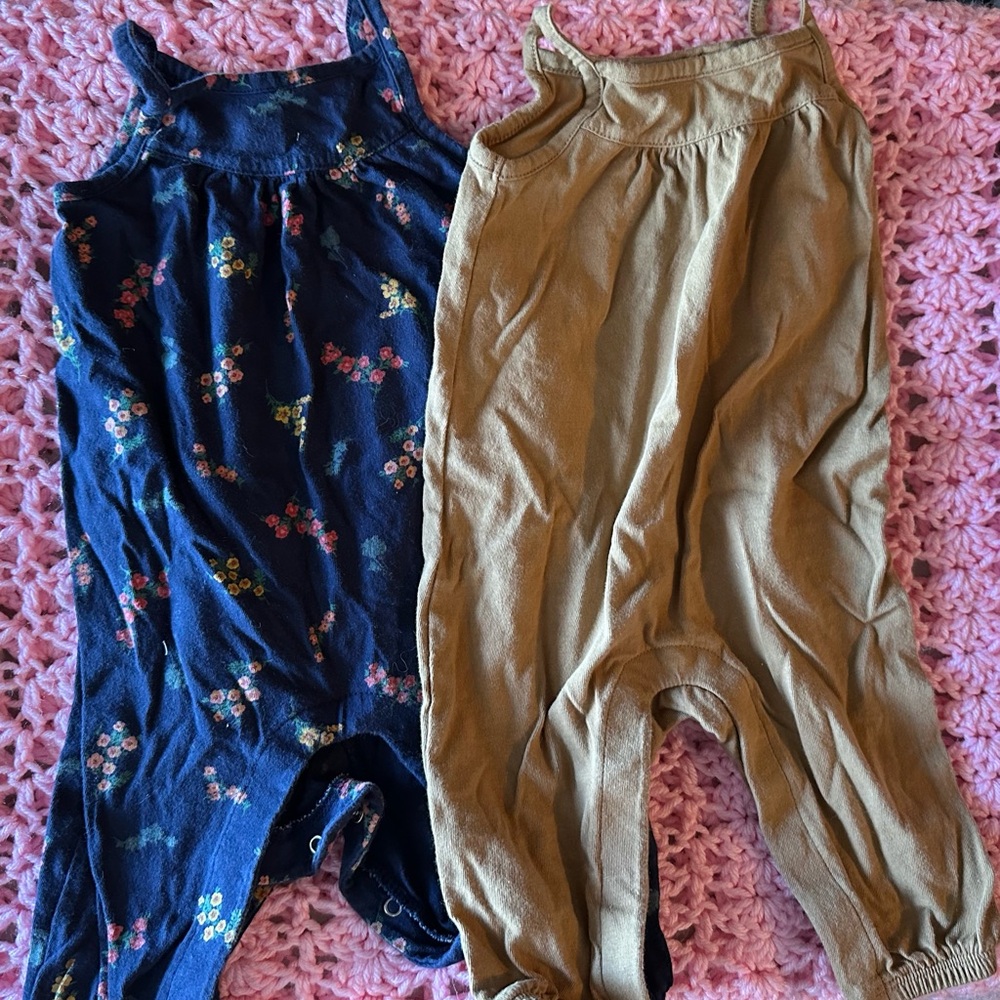 Floral and Brown Kids Bottoms Set